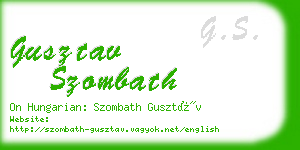 gusztav szombath business card